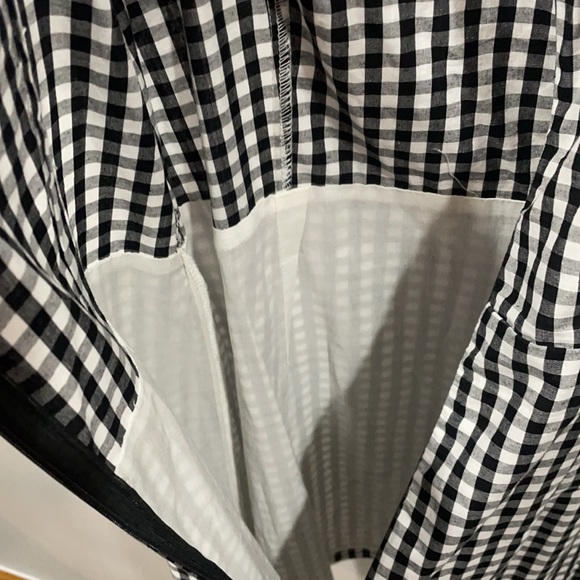 Black and white checker print off shoulder tank dress with lining size medium - Picture 7 of 7